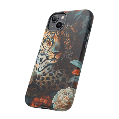 Wildlife Phone Case with Leopard Design | Tough Cases, Animal Prints, Floral Phone Cover, Gift for Nature Lovers, Unique Phone Accessories