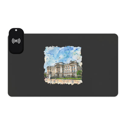 Buckingham Palace Sketch - LED Gaming Mouse Pad with Wireless Charging - Vibrant Desk Accessory for Gamers, Ideal for Home Office Decor, Perfect Gift for Gamers, [...]
