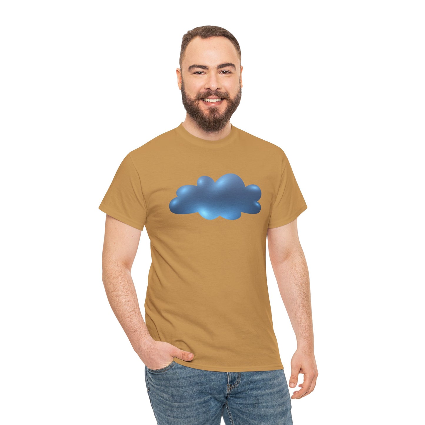 Unisex Heavy Cotton T-Shirt - Classy Serene Cloudscape - Dreamy Cloud