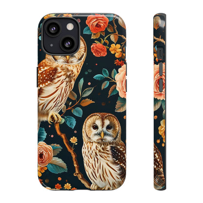 Owl Phone Case with Floral Design, Tough Phone Cover for Nature Lovers, Gift for Bird Enthusiasts, Stylish Protection for Smartphones, [...]