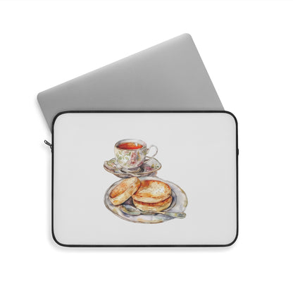 Tea Time Laptop Sleeve | Cozy Design for Work or School, Laptop Bag, Gifts for Tea Lovers, Cute Tech Accessories, Pastel Art