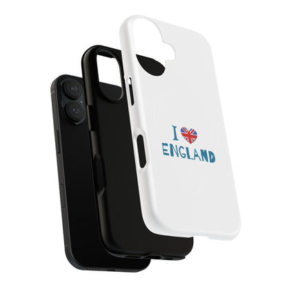 I Love England Magnetic Phone Case | Tough Protective Cover, Travel Gift, Souvenir for England Lovers, Personalized Phone Accessories