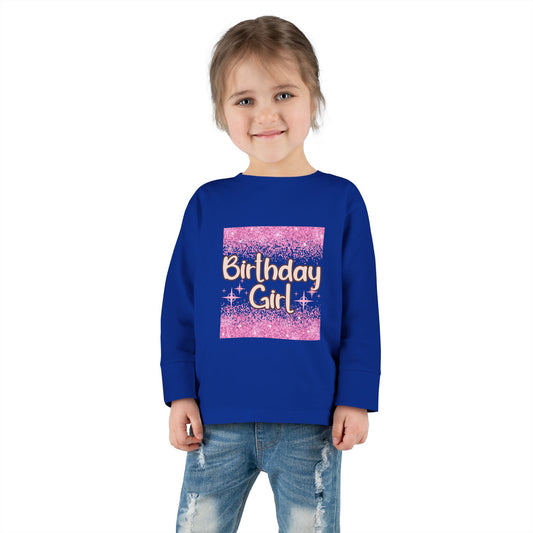 Birthday Girl Toddler Long Sleeve Tee - Cute & Fun Party Shirt for Kids
