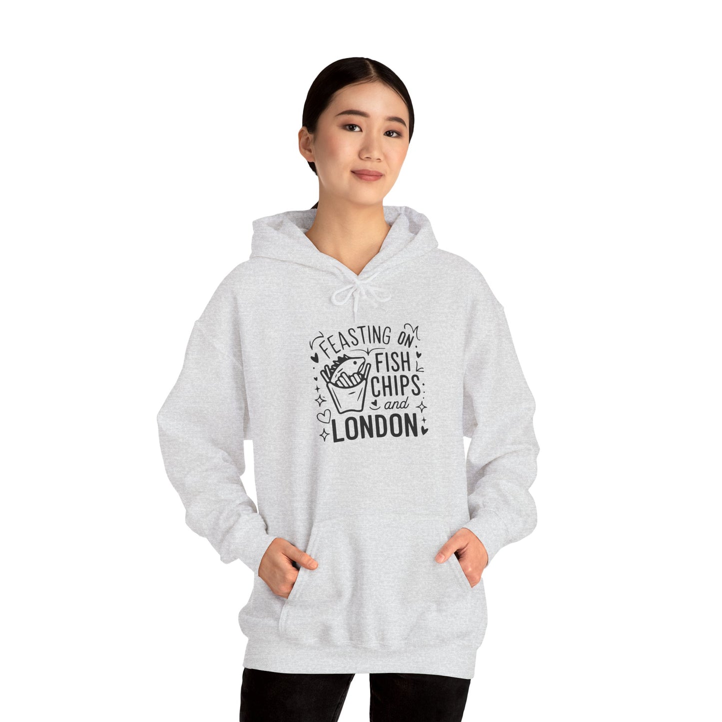 Unisex Heavy Blend™ Hooded Sweatshirt - Fish Chips and London