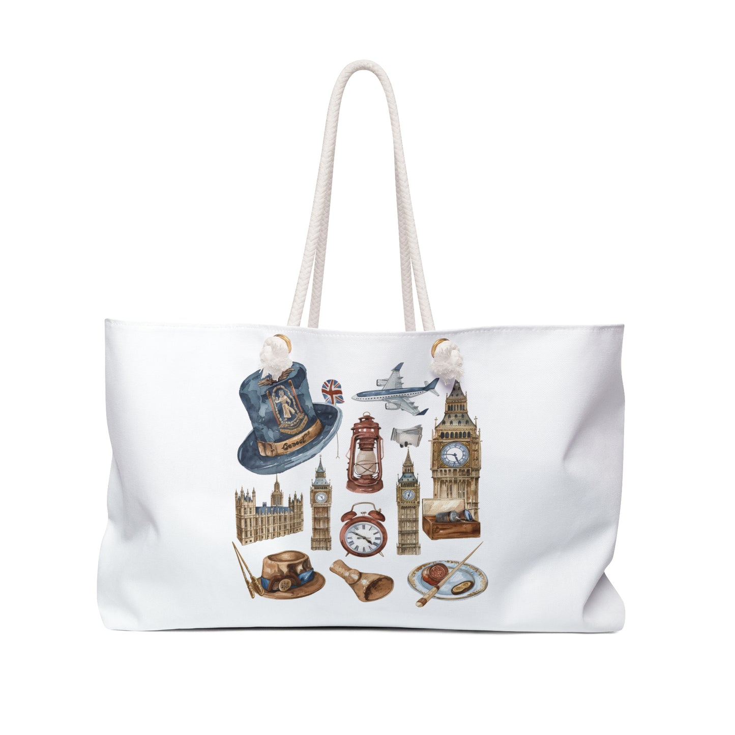 London Adventure Weekender Bag, Travel Tote, Weekend Getaway Bag, Vacation Essentials, Gift for Travelers, Exploring England