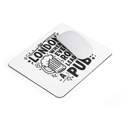 London Pub Mouse Pad, Beer Lover Gift, Desk Accessory for Home or Office, Ideal for Birthdays, Father's Day, and Celebrations