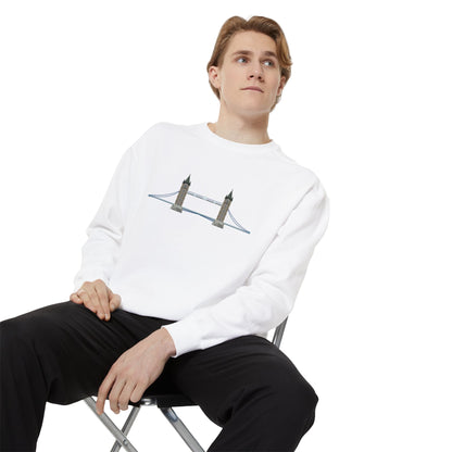 Unisex Garment-Dyed Sweatshirt Relaxed - Tower Bridge Iconic London