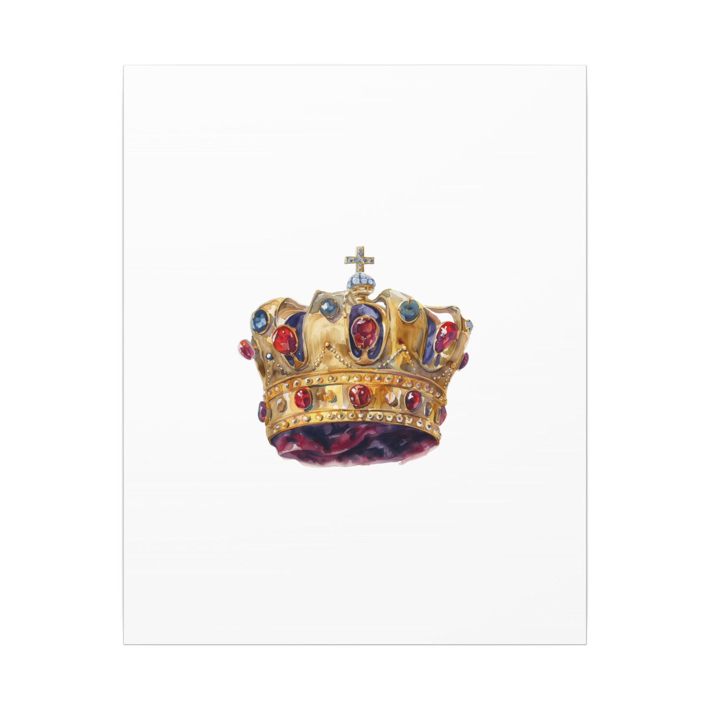 Crown Art Print, Royal Wall Decor, Matched for Home or Office, Gift for Art Lovers, Unique Royalty Artwork