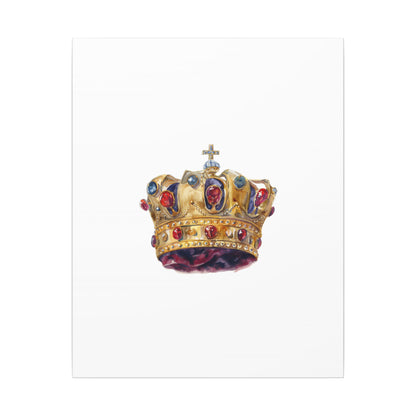 Crown Art Print, Royal Wall Decor, Matched for Home or Office, Gift for Art Lovers, Unique Royalty Artwork