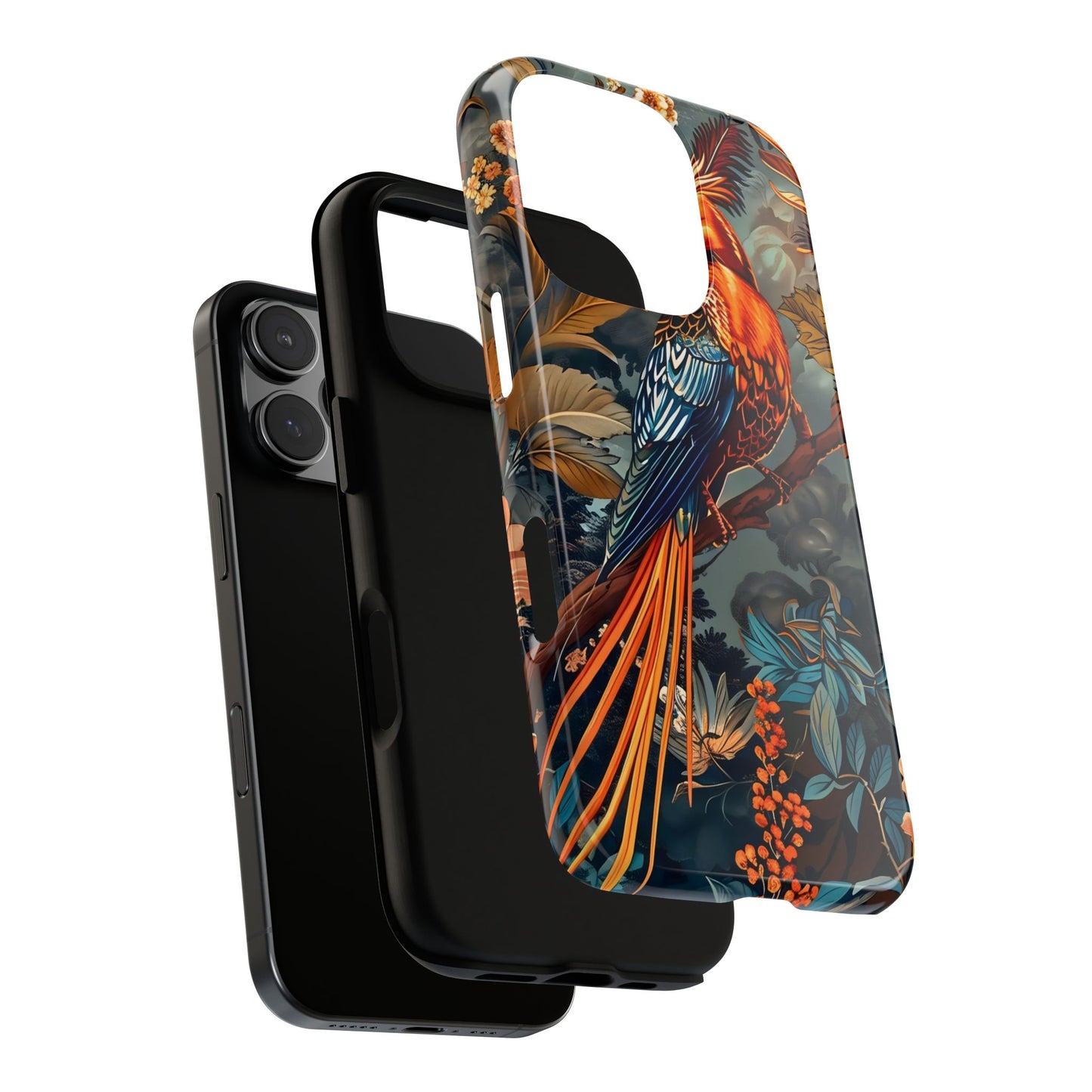 Vibrant Phone Case with Exotic Bird Design, Floral Phone Cover, Tough Case for Nature Lovers, Unique Gift Idea, Phone Accessory, [...]