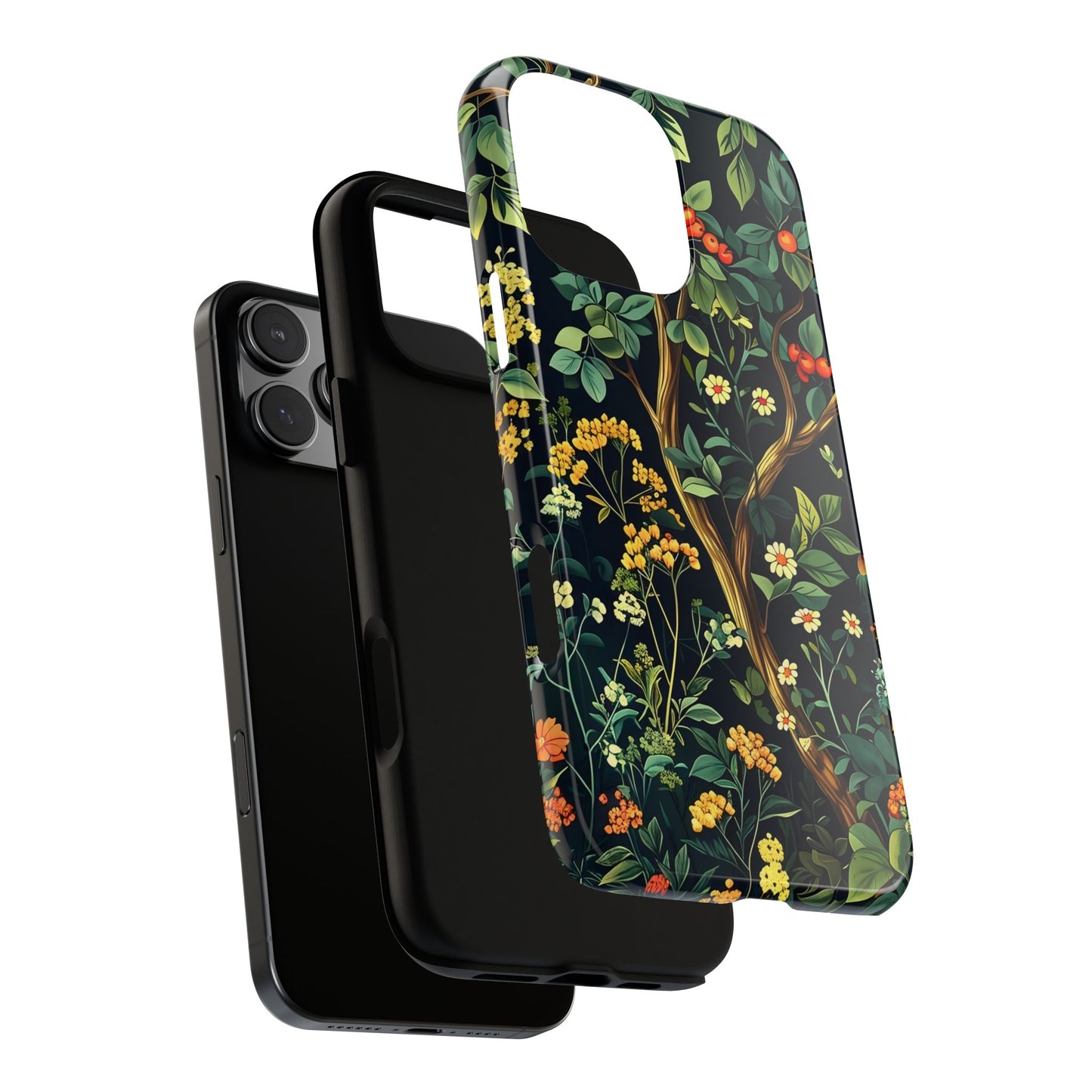 Floral iPhone Case, Nature Inspired Tough Case, Botanical Phone Cover, Eco-Friendly Gift, Unique Floral Design