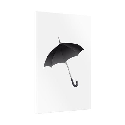 Minimalist Umbrella Wall Art, Chic Home Decor Print, Stylish Poster, Rental Friendly Artwork, Black Umbrella Decor