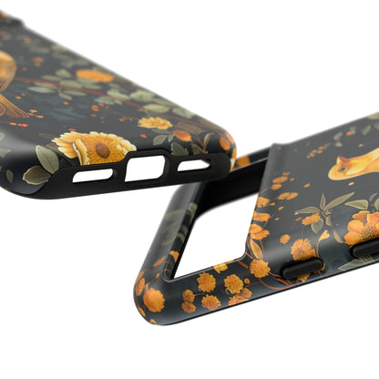 Floral Phone Case, Tough Cases with Bird Design, Nature Lover Gift, Stylish Protection, Birthday Present, Floral Phone Cover