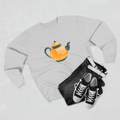 Unisex Crewneck Sweatshirt - Classic British Tea Kettle Timeless in Tea Time