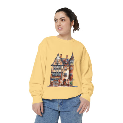 Unisex Garment-Dyed Sweatshirt - British Village House Elegance