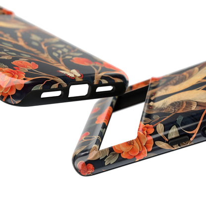 Floral Phone Case – Tough Cases with Bird Design, Unique Gift for Nature Lovers, Stylish Tech Accessory, Phone Cover, Artistic Case