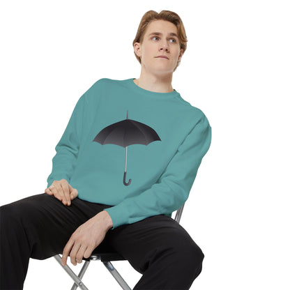 Unisex Garment-Dyed Sweatshirt Elegant - Regal Royal Umbrella