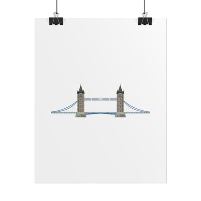Tower Bridge Rolled Poster, London City Decor, Wall Art, Gift for Travelers, Home Aesthetic, UK Wall Art