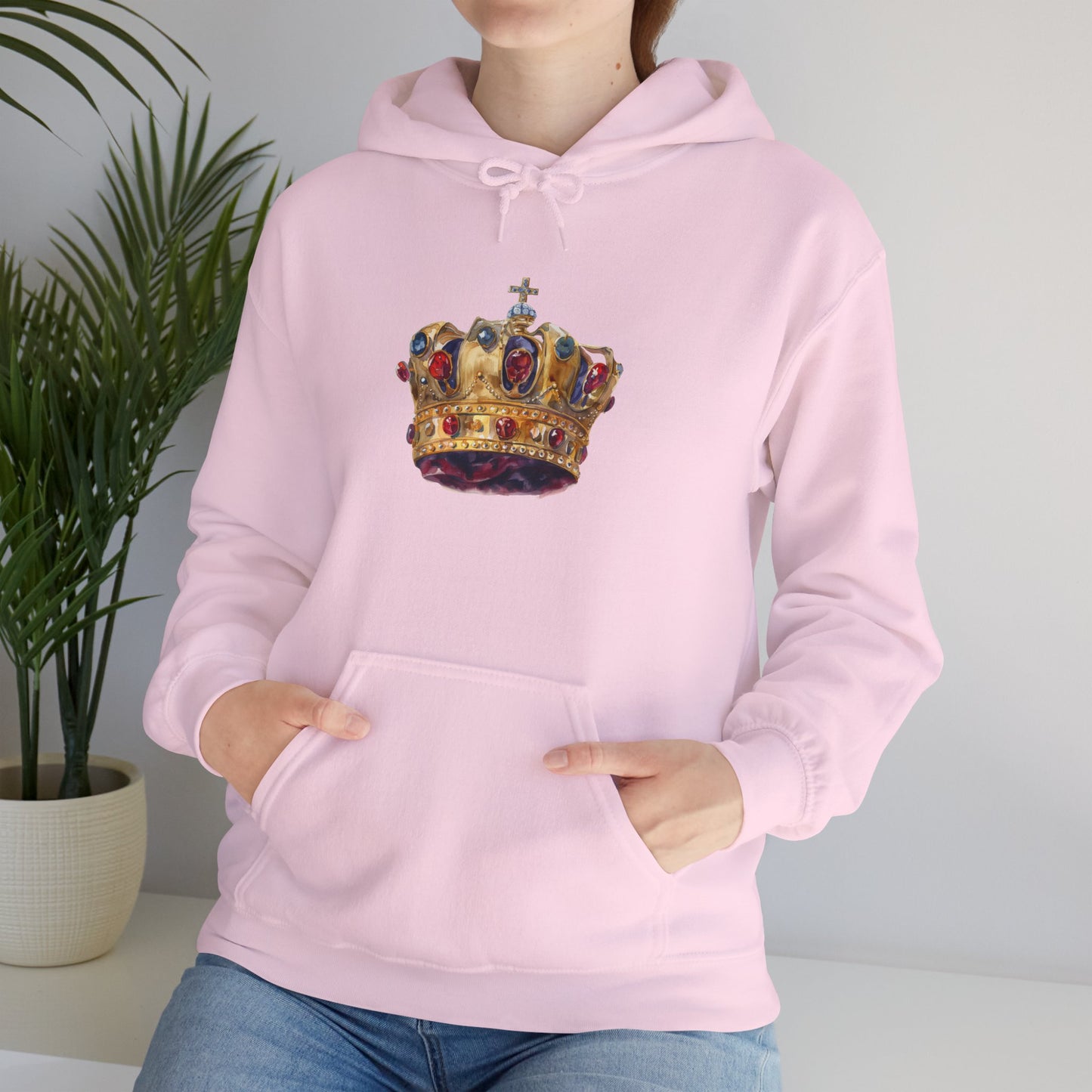 Unisex Heavy Blend™ Hooded Sweatshirt - British Royal Crown - Symbol of Regal Elegance and Authority