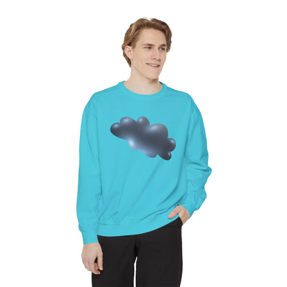 Unisex Garment-Dyed Sweatshirt Relaxed - Serene Cloudscape Dreamy Cloud