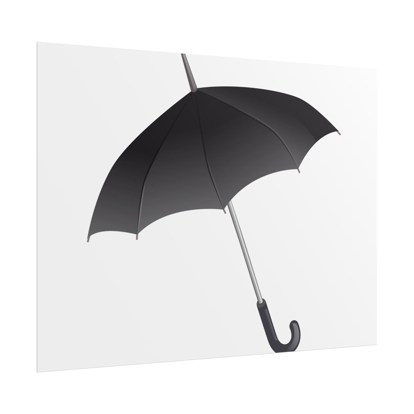 Minimalist Umbrella Wall Art, Chic Home Decor Print, Stylish Poster, Rental Friendly Artwork, Black Umbrella Decor