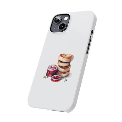 Artisan Bagel Phone Case, Cute Slim Phone Cover, Foodie Gift, Stylish Cell Case, Breakfast Lover's Accessory