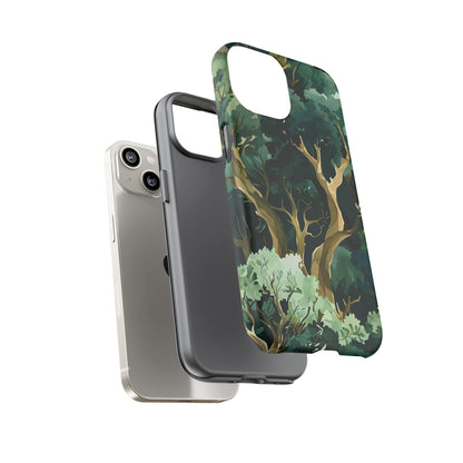 Forest Green Phone Case, Nature-Inspired Tough Cases, Eco-Friendly Gift, Outdoor Lover Accessory, Unique Phone Cover