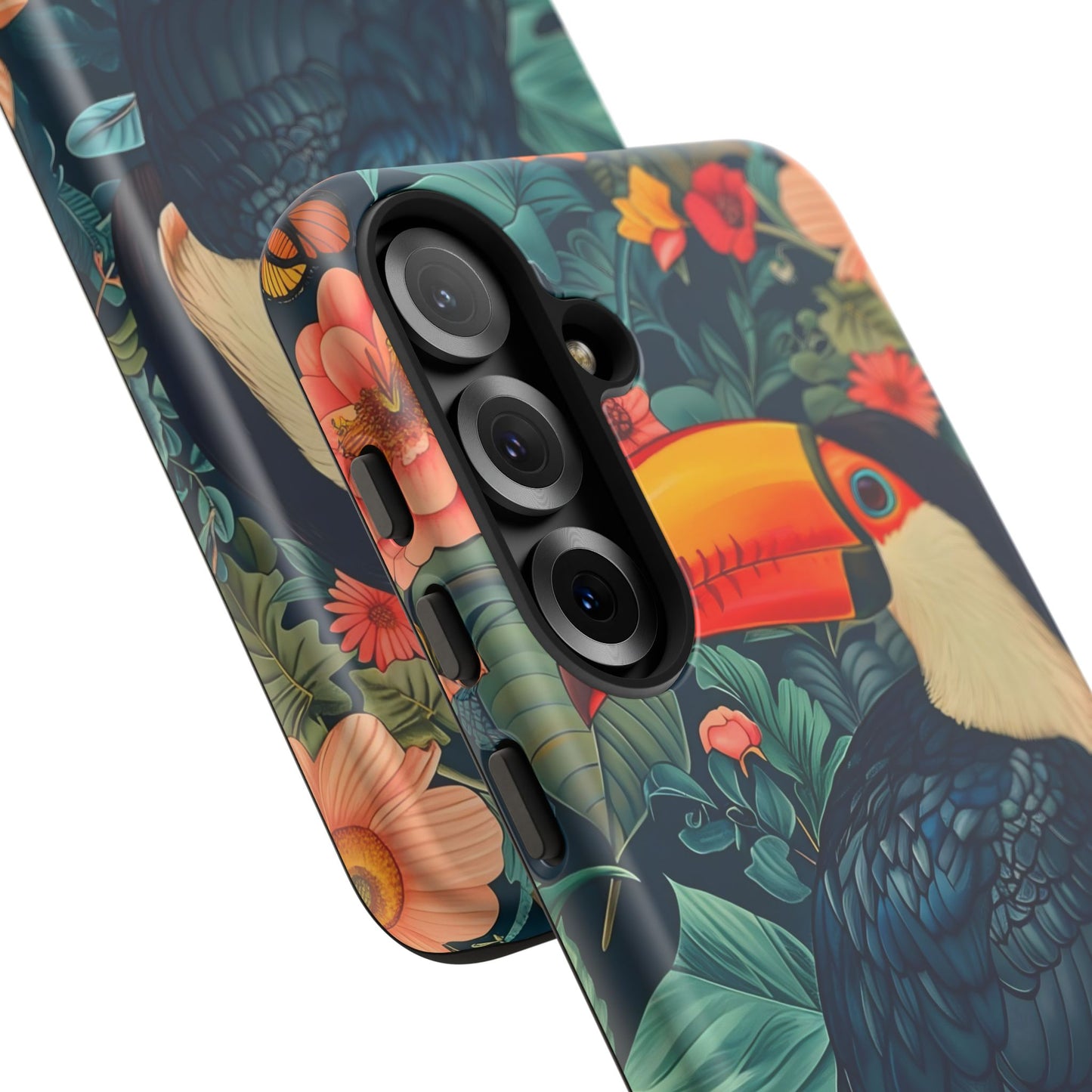 Tropical Toucan Phone Case - Cute Animal Design, Nature Lover Gift, Floral Pattern, Bird Lover Accessory, Summer Vibes