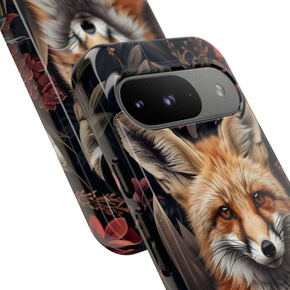Fox Floral Phone Case, Tough Cases for Animal Lovers, Nature Themed Gift, Cute Phone Cover, Wild Fox Protector