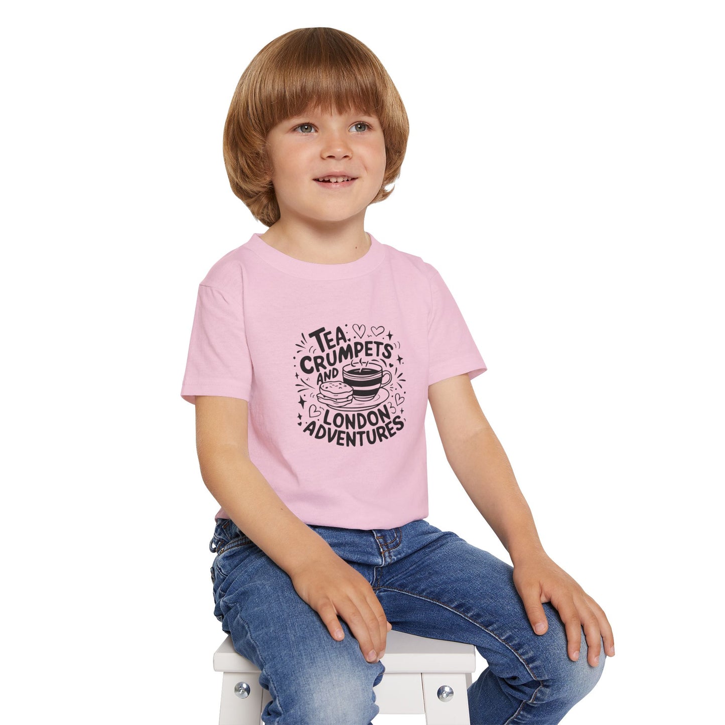 Toddler T-Shirt - Tea crumpets and London adventures