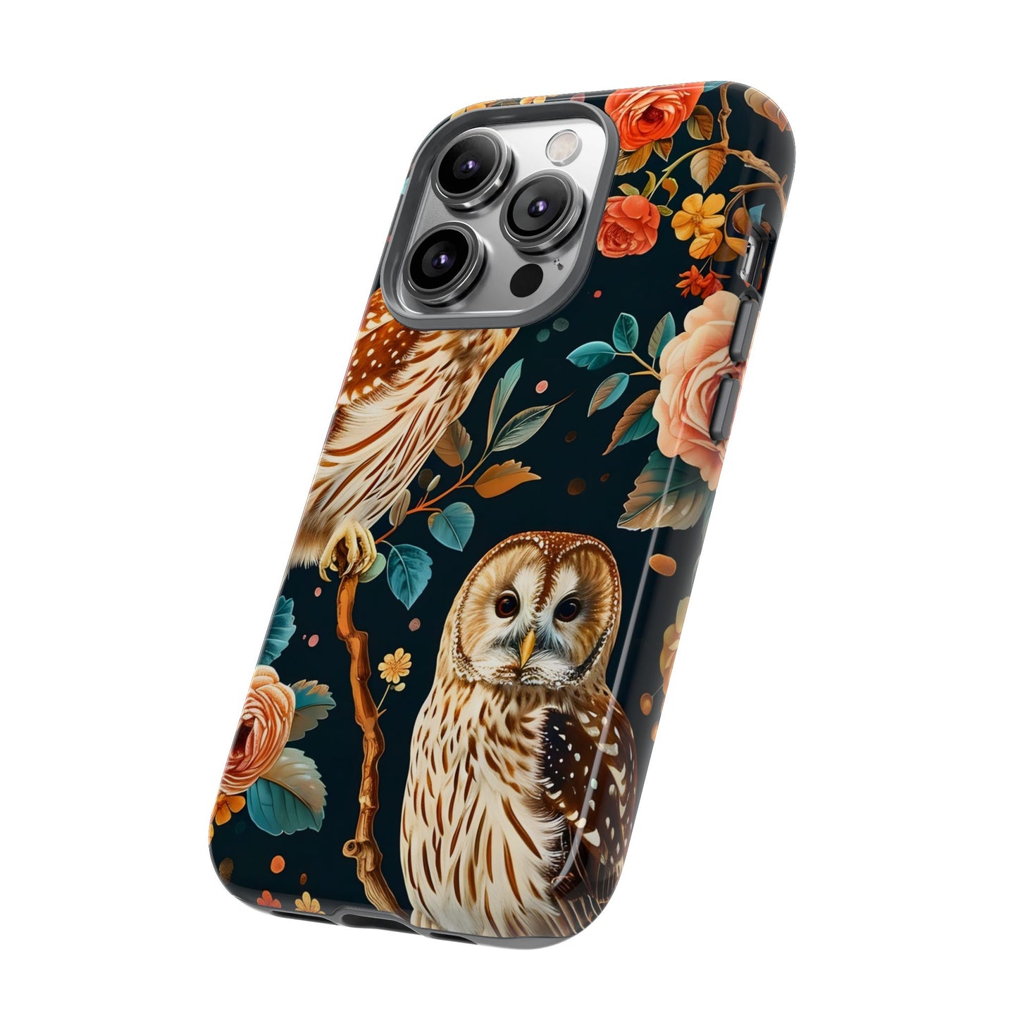 Owl Phone Case with Floral Design, Tough Phone Cover for Nature Lovers, Gift for Bird Enthusiasts, Stylish Protection for Smartphones, [...]