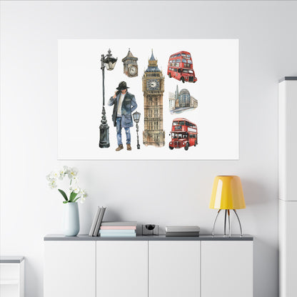 Canvas Art Print, London Skyline, Home Decor, Wall Art, Gift Idea, Travel Memories, Modern Wall Art