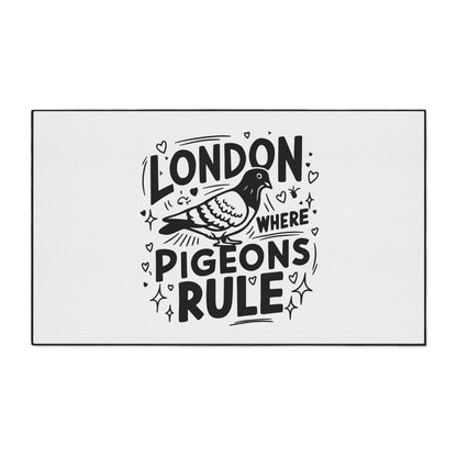 London Pigeon Floor Mat, Home Decor, Kitchen Mat, Funny Gift, Cute Entrance Mat, Bird Lover's Gift
