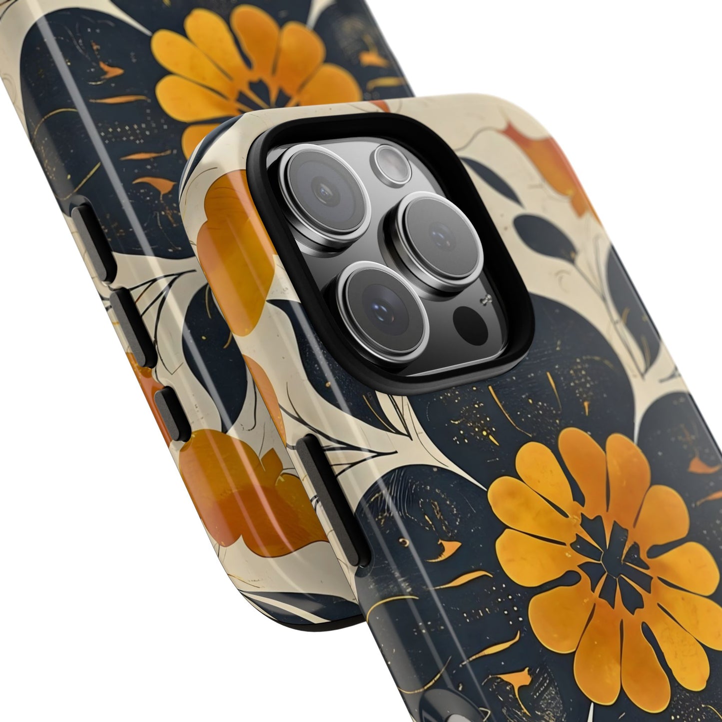 Floral Phone Case - Tough Cases, Botanical iPhone Cover, Vintage Flower Design, Durable Smartphone Protection, Unique Gift Idea