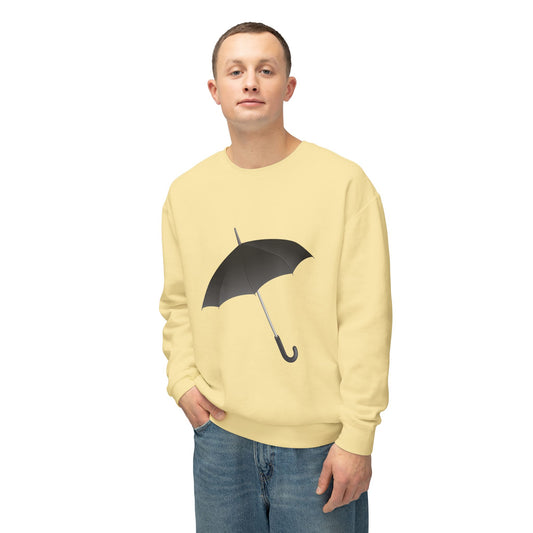 Unisex Lightweight Crewneck Sweatshirt - British Adorable Umbrella