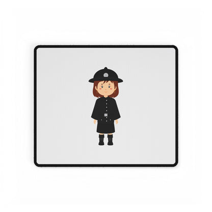 Cute Police Officer Desk Mat - Fun Home Office Decor, Gift for Students, Unique Desk Accessories, Police Theme, Work Station Mat