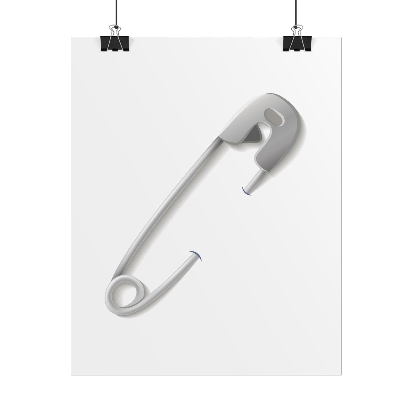 Minimalist Safety Pin Wall Art, Modern Decor, Unique Gift, Home Aesthetic, Art Print, Rolled Poster, Contemporary Interior Design