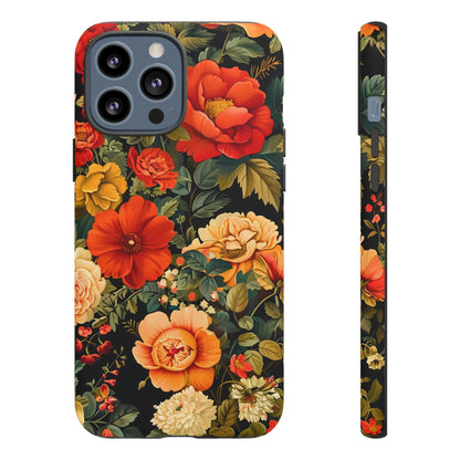 Floral Phone Case, Tough Cases, Decorative Tech Accessories, Gift for Her, Nature Lover Gift, Boho Style Case, Spring Floral Cover