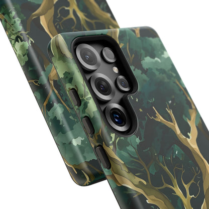 Forest Green Phone Case, Nature-Inspired Tough Cases, Eco-Friendly Gift, Outdoor Lover Accessory, Unique Phone Cover