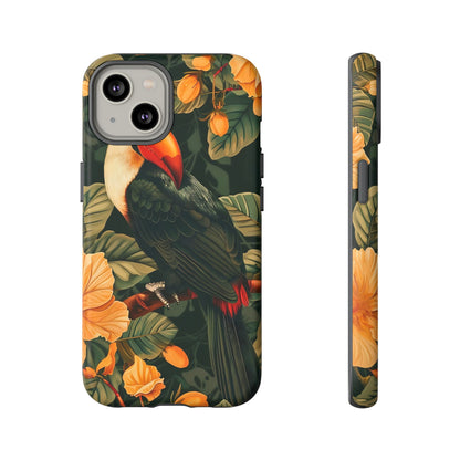 Tropical Toucan Phone Case, Exotic Bird Cover, Nature Lover Gift, Eco-Friendly Design, Customizable Tech Accessory