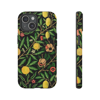 Tough Cases Phone Case, Floral Phone Cover, Tough Phone Protection, Gift for Plant Lovers, Black Background, Eco-Friendly Design
