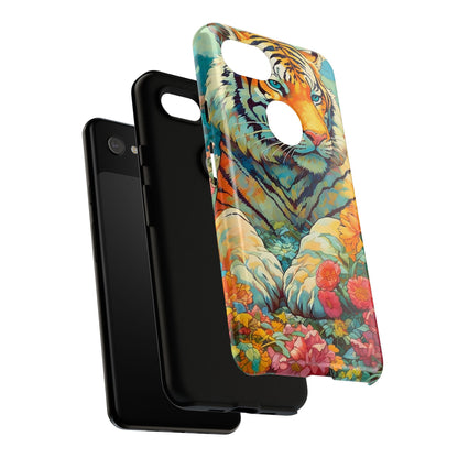 Tiger Jungle Phone Case, Colorful Tough Cases, Animal Lover Gift, Nature Phone Cover, Wildlife Decor, Birthday Present