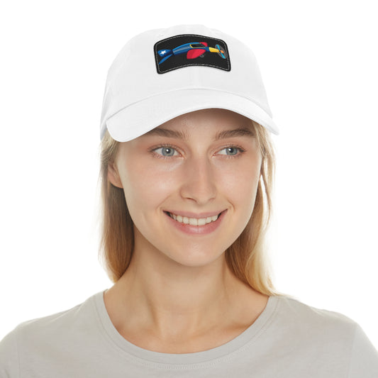 Vintage Airplane Dad Hat with Leather Patch, Gift for Dad, Aviation Lover, Birthday Present, Casual Fashion