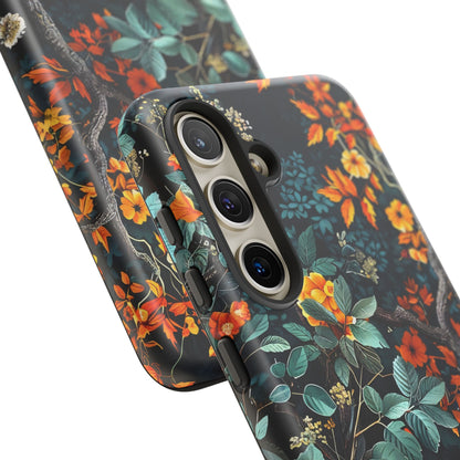 Floral Phone Case | Tough Cases, Protective Cover, Gift for Her, Autumn Vibes, Floral Phone Accessory, Unique Design