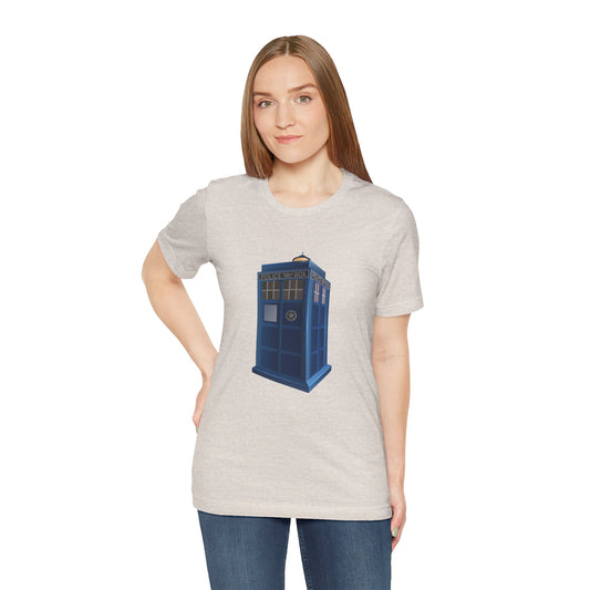 Unisex Jersey Short Sleeve Tee - British Police Public Call Box - Iconic TARDIS