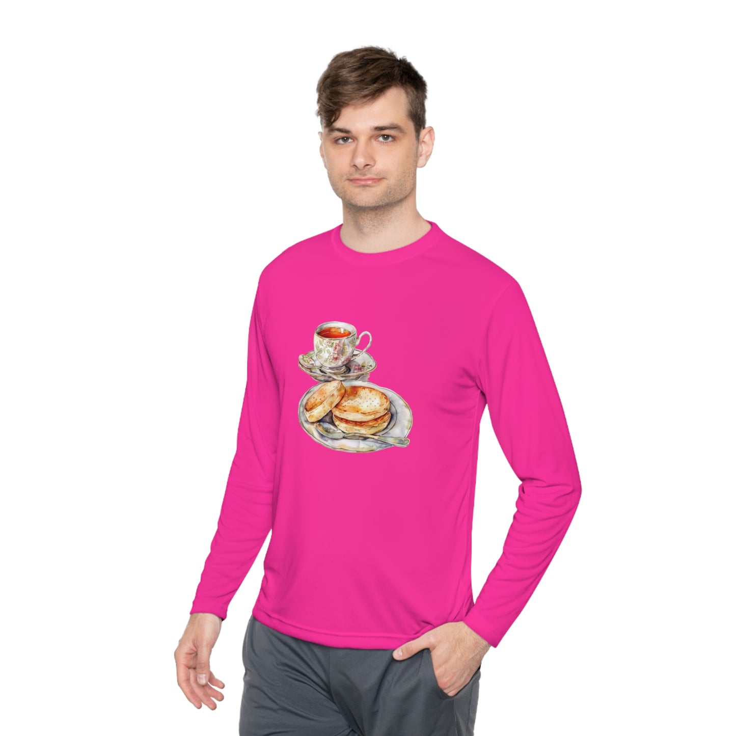Unisex Lightweight Long Sleeve Tee - British Food - Traditional Dishes and Culinary Delights