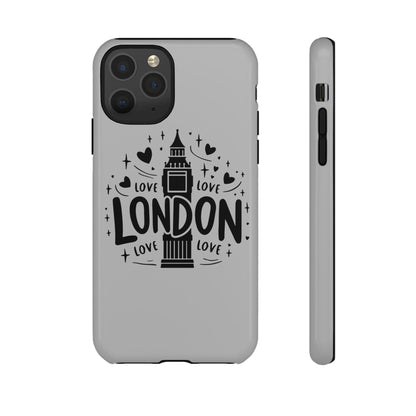 London Love Phone Case, Tough Cases, Stylish Phone Accessories, Unique Gift for Travelers, London Souvenir, Love Design