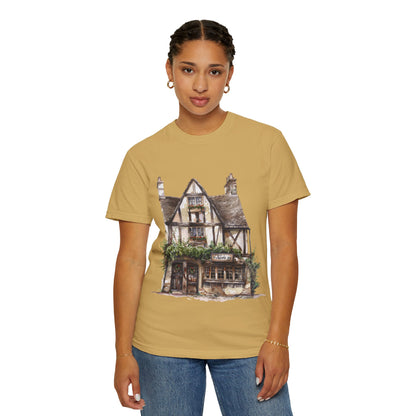 Unisex Garment-Dyed T-shirt - Heritage in Stone - Traditional British Village Homes