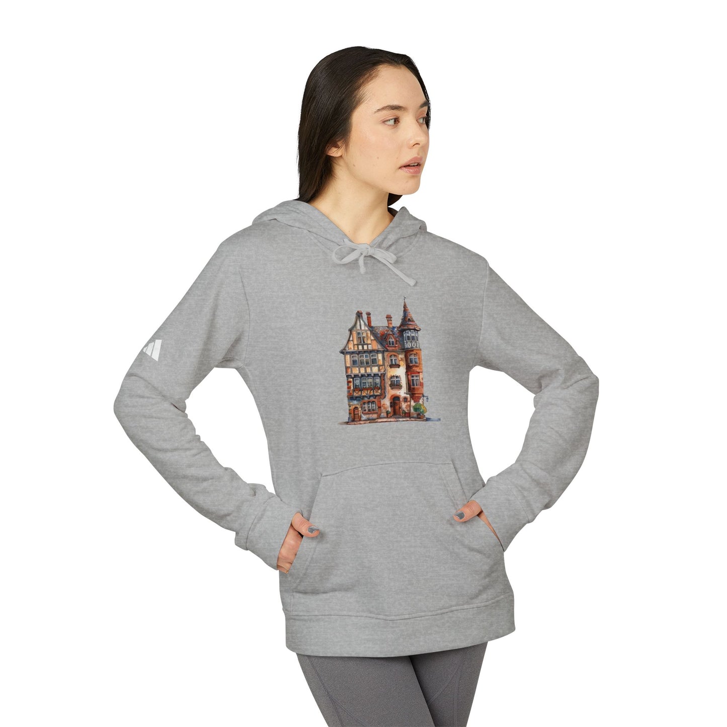 adidas Unisex Fleece Hoodie - Life in a British Cozy Village House
