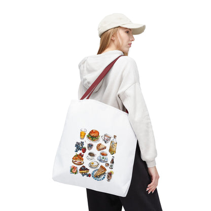 Gourmet Tote Bag: Foodie Style, Perfect for Brunch Lovers, Travel Enthusiasts, Picnic Perfect, Gift for Food Lovers